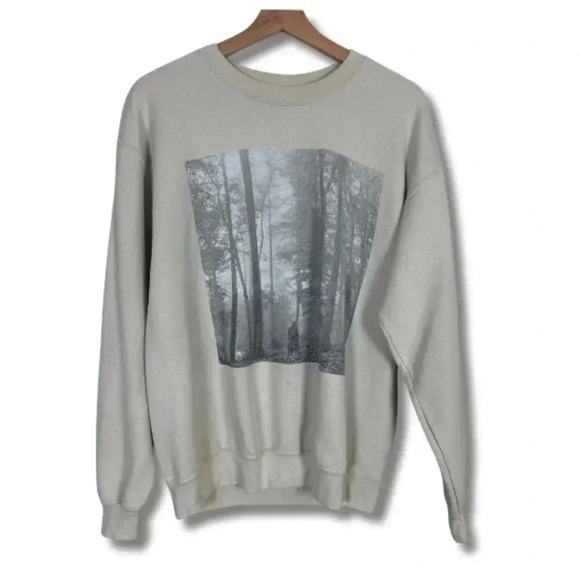 Taylor Swift Tops - Taylor Swift Folklore Pullover Crewneck Sweatshirt Beige Women's Size Medium